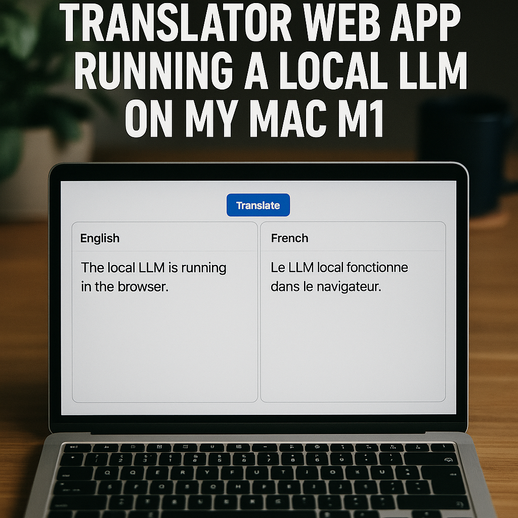Built a Real-Time Translator Web App Running a Local LLM on My Mac M1
