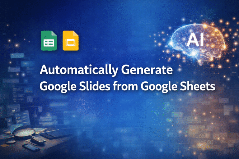 Automating Google Slides Generation from Google Sheets using Apps ...